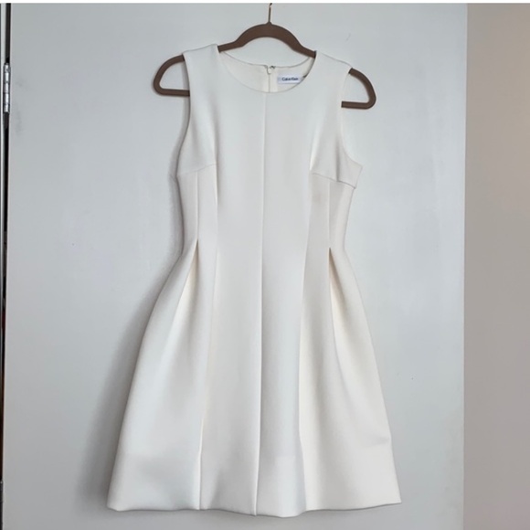 Calvin Klein Fit and Flare Scuba Dress - Picture 1 of 8